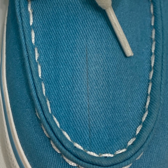 Sperry Top - Sider shimmer Aqua blue deck shoes - Picture 8 of 8